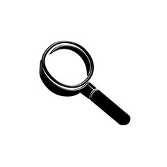 Magnify glass on white background.