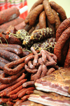 sausages and smoked meat