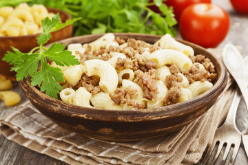 Pasta with minced meat