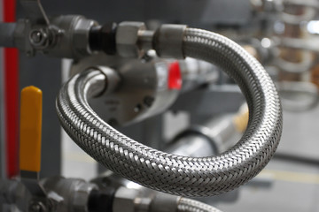 Stainless steel flexible hose connect with ball valve