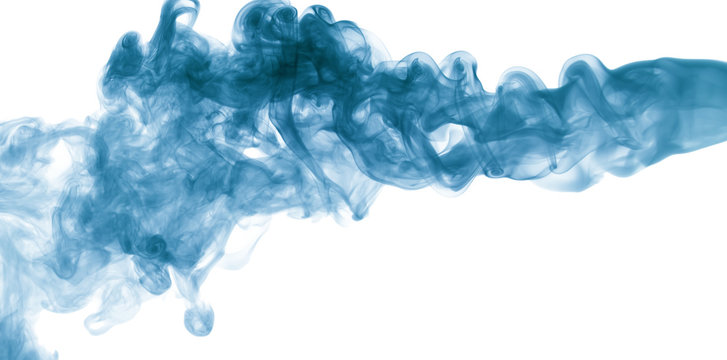 blue steam on the white background