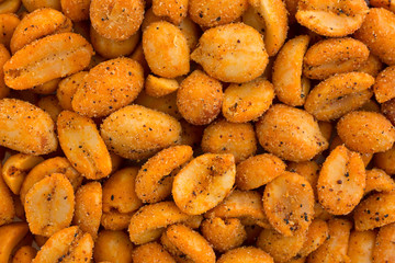 Close view of hot and spicy peanuts