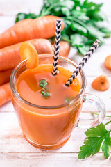 Organic carrot juice