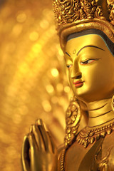 The golden glow of Buddhism.