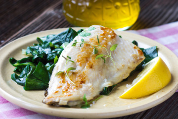 Fish dish -  fish fillet with chard