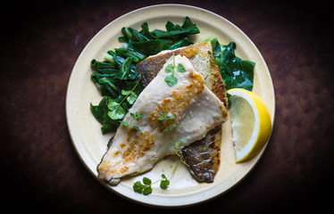 Fish dish -  fish fillet with chard