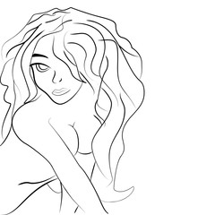 Portrait of the beautiful young girl