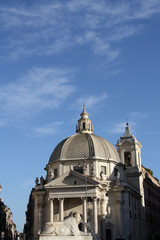 Fototapeta na wymiar Rome,Italy,Piazza del Popolo,lion.