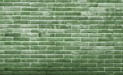 Muro di mattoni verde