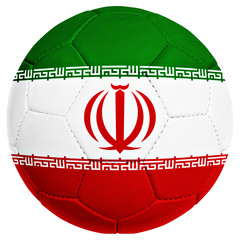 Fototapeta premium soccer ball with Iran team flag, world football cup 2014. Isolat