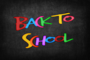 back to school word on Blackboard