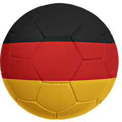 soccer ball with Germany team flag, world football cup 2014. Iso