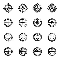 Crosshair Icons Freehand