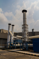 Smoke stack of the industrial plant