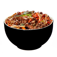 crispy beef with celery and sesame