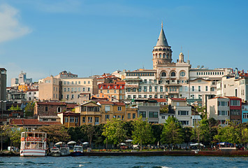 Fototapeta na wymiar View in Istanbul, Galata Tower