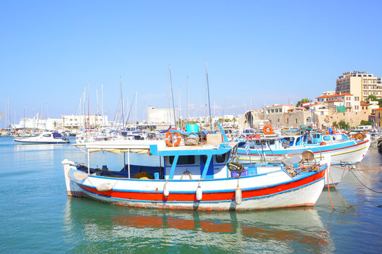 Fishing boats in port of Heraklion