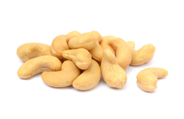 Tasty Cashew nuts isolated on white background