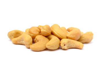 Tasty Cashew nuts isolated on white background