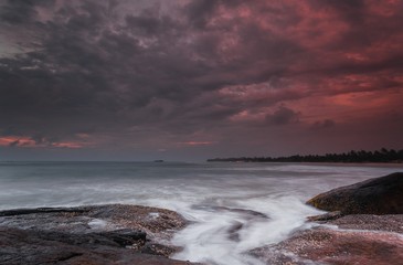 Obraz premium Sri Lanka. Beruwela. The breath of the ocean.