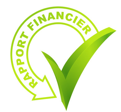 rapport financier sur symbole valid&eacute; vert