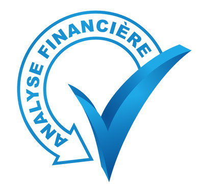 analyse financi&egrave;re sur symbole valid&eacute; bleu