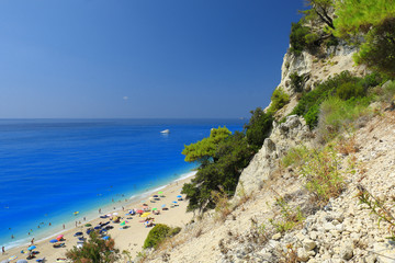 Fototapeta premium Egremni beach, Lefkada island, Greece