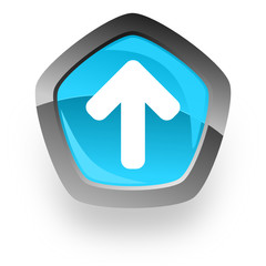 pentagon blue vector web icon