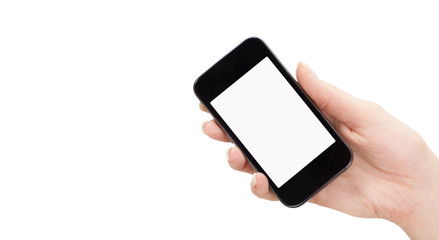 mobile phone in female hand