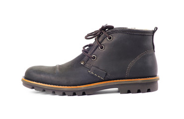 Leather shoes isolated on white background