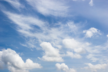Beautiful blue sky and white clouds.