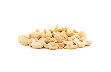 cashew nuts on white background