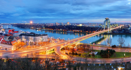 Fototapeta na wymiar Bratislava Bridge - Slovakia