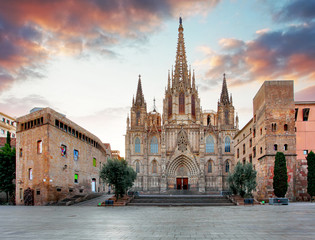 Naklejka na ściany i meble Barcelona Cathedral. Spain.