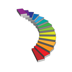 Obraz premium Stairway isolated on a white background. Vector illustration.