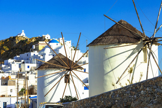 windmills of Greece. Serifos island, Cyclades