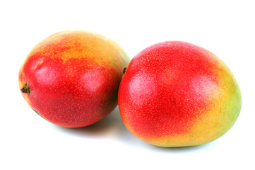 fresh mango on white background