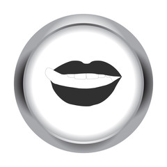 Lips simple icon on colorful background