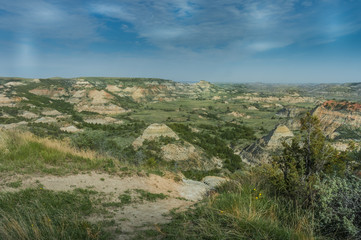 Fototapeta na wymiar Painted Canyon Scenic view, Theodore Roosevelt national park, North Dakota, USA
