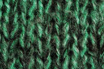  View of Green Knitted Background