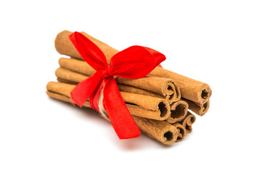 Fragrant cinnamon sticks isolated