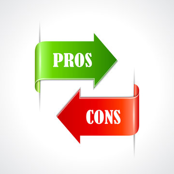 Pros and cons ribbons
