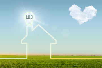 Haus mit LED.
