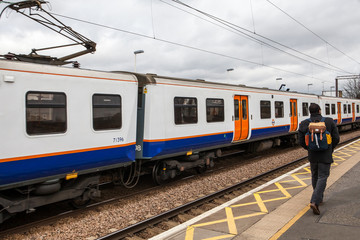 London, United Kingdom - Feb 03, 2016: Passenger walking