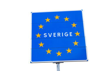 Swedish border sign