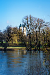 Fototapeta na wymiar Donau bei Gstütt Straubing Niederbayern