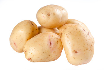 Closeup raw potato