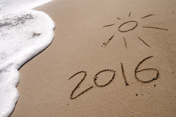 Number 2016 handwritten