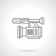 Film camera flat line design vector icon