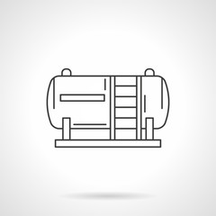 Fuel tank flat line design vector icon